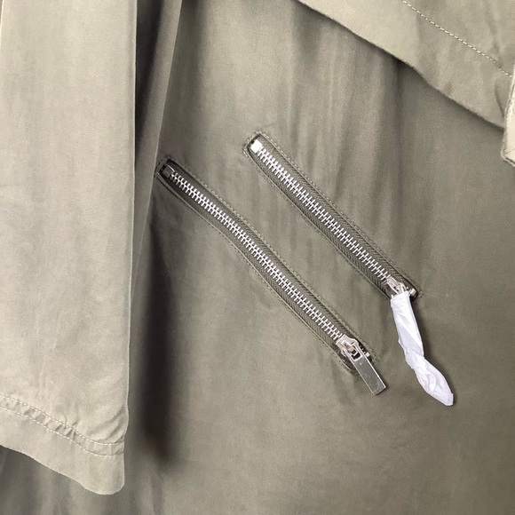 NWT Dex Open Front Military Jacket in Khaki Green - Picture 3 of 5